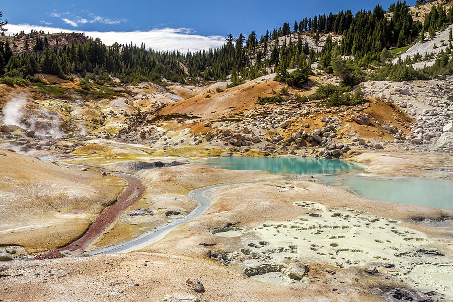 Colors of Bumpass Hell in Lassen Volcanic Photograph by Pierre Leclerc Photography