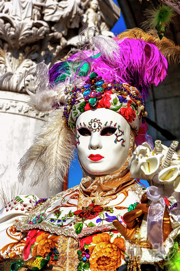 Colors of Carnevale di Venezia in Italia Photograph by John Rizzuto