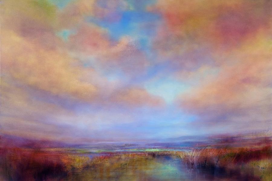 Colors of light in the evening Painting by Annette Schmucker