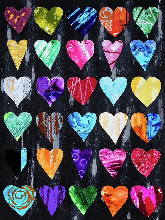 Colors of the Heart Mixed Media by Rahdne Zola