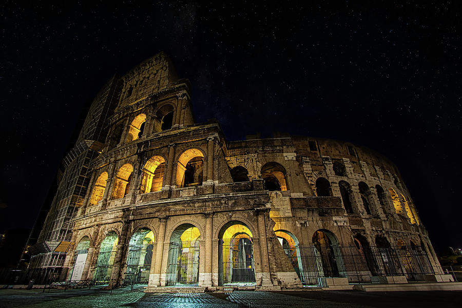 Coloseum at Night Photograph by Bill Chizek