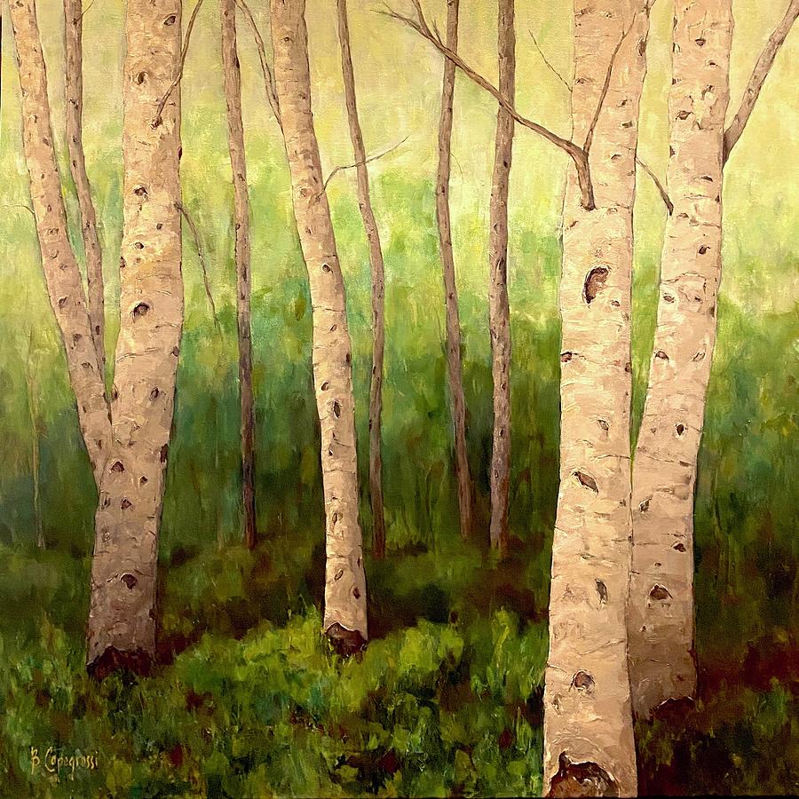 Colossal Birches Painting