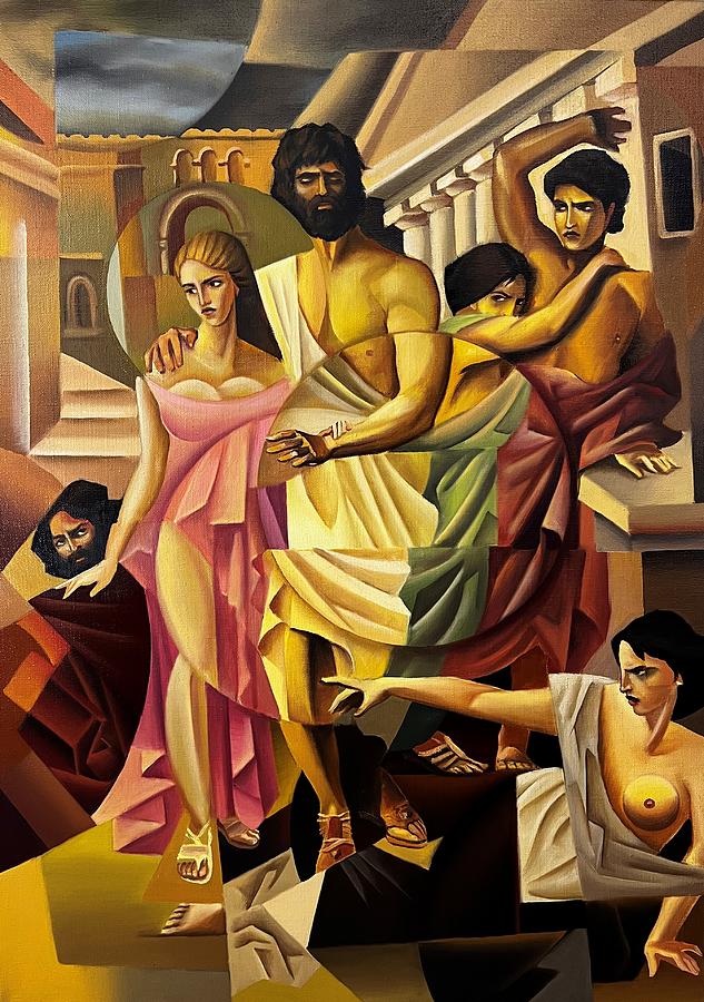 Colossal Cubism Antigone And Oedipus Leave Thebes Apollonas Soben Tribute Charles Jalabert