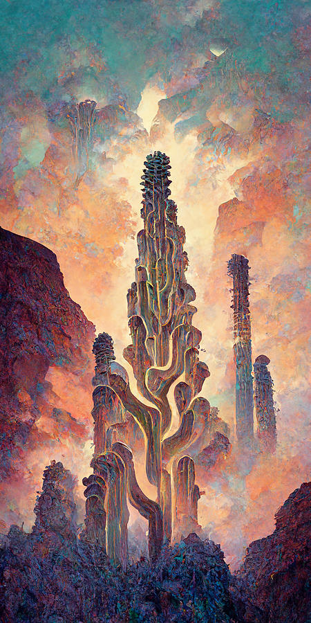 Colossal  Gnarled  Tree  Roots  Arcology  Megacity  Detai  Af1482cc  8c66  48de  Baf5  44baead57a1f Painting by MotionAge Designs