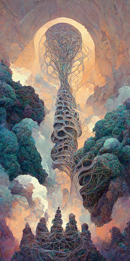 Colossal  Gnarled  Tree  Roots  Arcology  Megacity  Detai  B1d57d81  7da2  4cd1  Bdf1  6b4feac81be1 Painting by MotionAge Designs