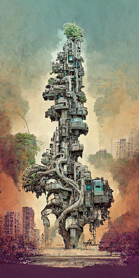 Nature Painting - Colossal  Gnarled  Tree  Roots  Arcology  Megacity  Mech    E7816bcd  6da8  41cb  A662  6cabba1b17a6 by MotionAge Designs