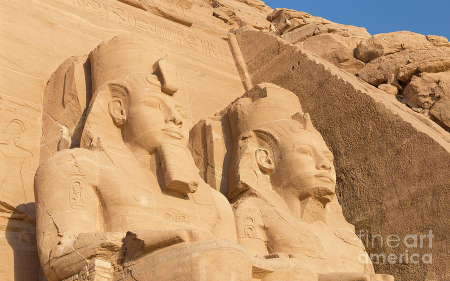 Colossal Statues At The Great Temple Of Ramesses Ii Abu Simbel Photograph By Roberto 