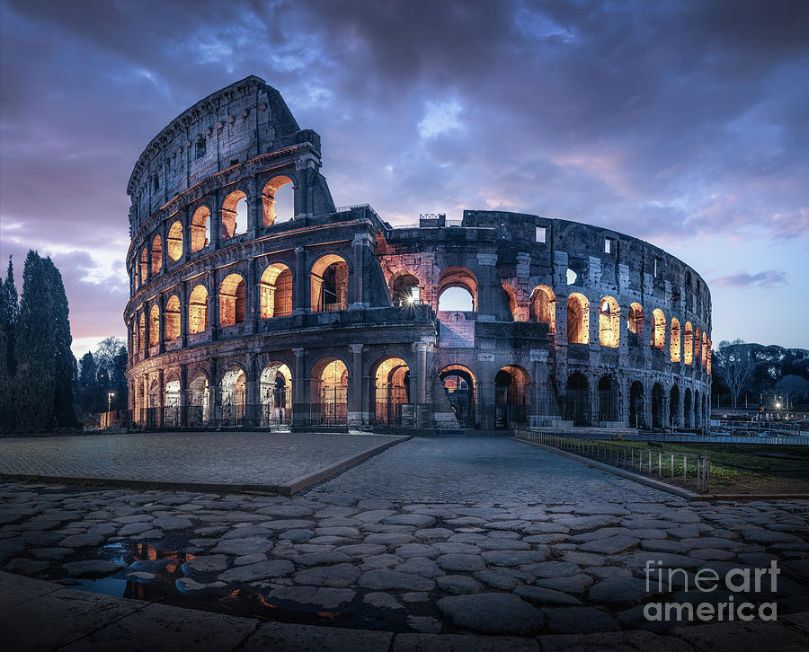 Colosseum at Blue Hour, Rome, Italy Photograph by Liesl Walsh
