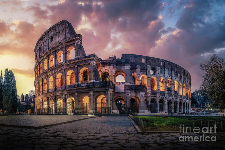 Colosseum at Sunrise, Rome, Italy Photograph by Liesl Walsh