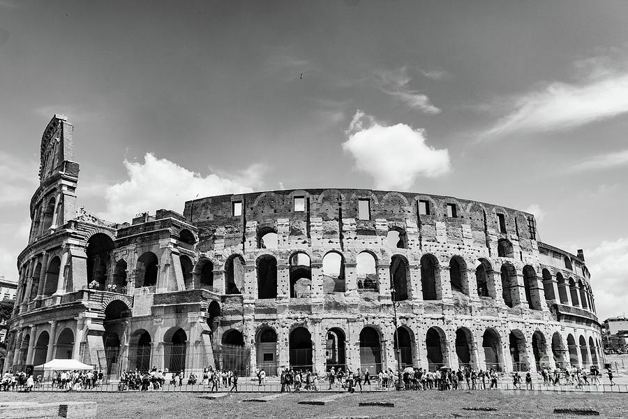 Colosseum in Black and White Photograph by Tchanavia Lastie - Fine Art ...