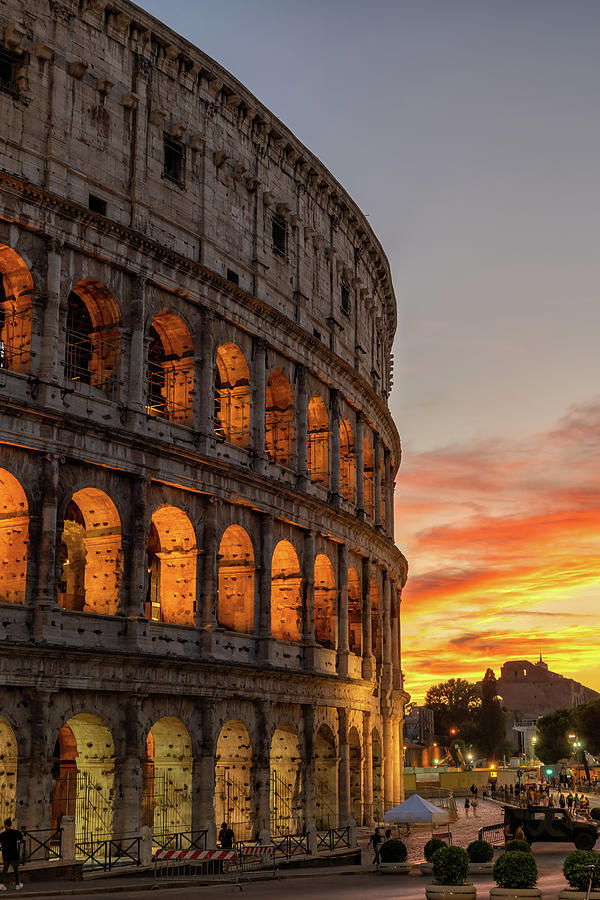 Colosseum in Rome at Sunset Photograph by Artur Bogacki