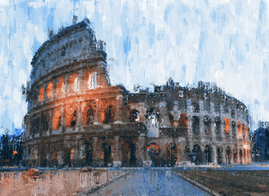 Colosseum, Rome - 33 Painting by AM FineArtPrints