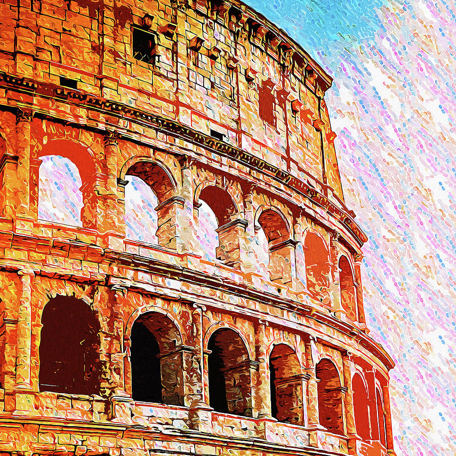 Colosseum, Rome - 38 Painting by AM FineArtPrints