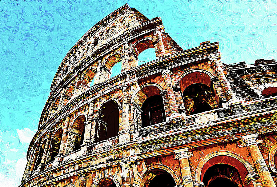Colosseum, Rome - 41 Painting by AM FineArtPrints