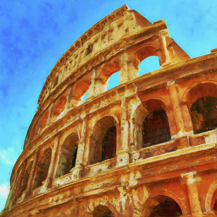 Colosseum, Rome - 43 Painting by AM FineArtPrints