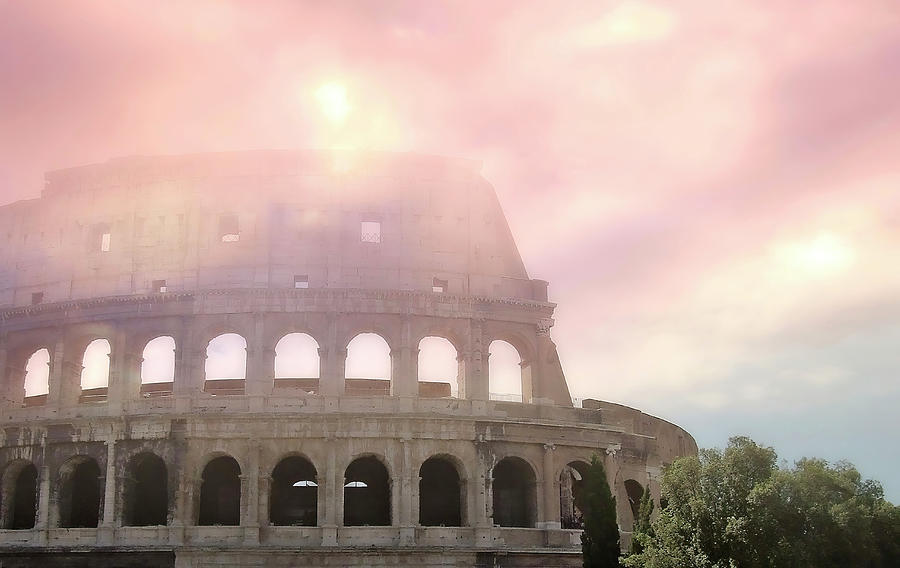 Colosseum Rome Italy Romantic Sky 1 Photograph by Johanna Hurmerinta