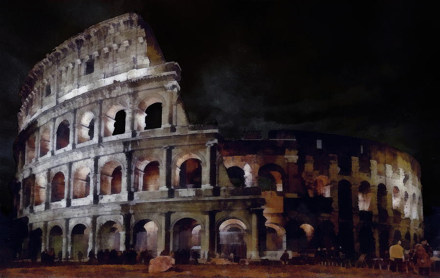 Colosseum, Rome Digital Art by Jerzy Czyz