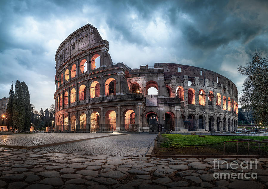 Colosseum With a Moody Sky, Rome, Italy Photograph by Liesl Walsh