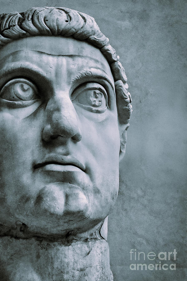 Black And White Photograph - Colossus Ancient Statue of Roman Emperor Constantine by Stefano Senise