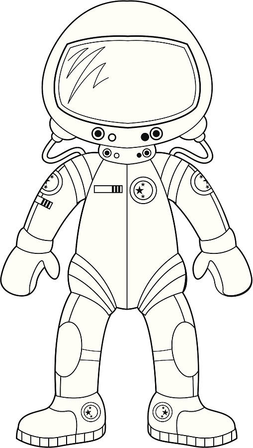 Colour In Spacesuit Drawing by Mark Murphy