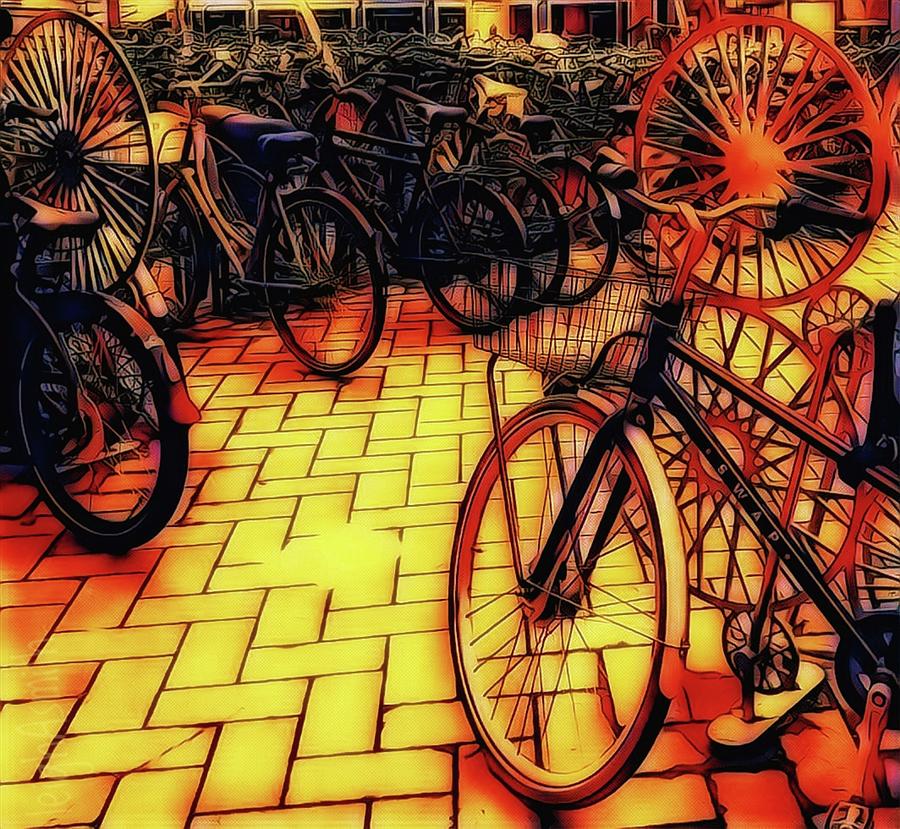 Colour Pop Amsterdam Bikes Photograph