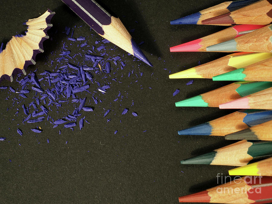 Coloured pencil crayons l1 Photograph by Ofer Zilberstein