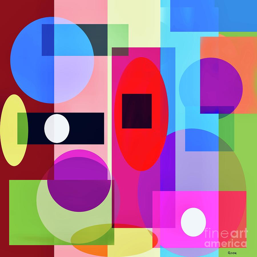 Colourful abstract  Digital Art by Elaine Hayward