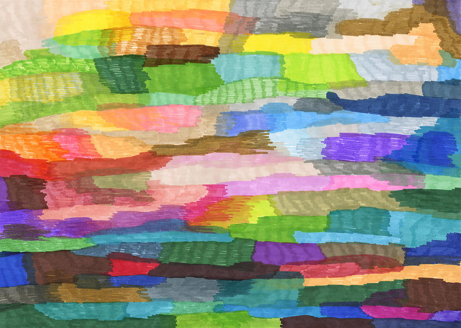Colourful abstract pattern background Drawing by Beastfromeast