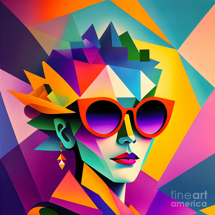 Colourful Abstract Portrait - 16 Digital Art by Philip Preston