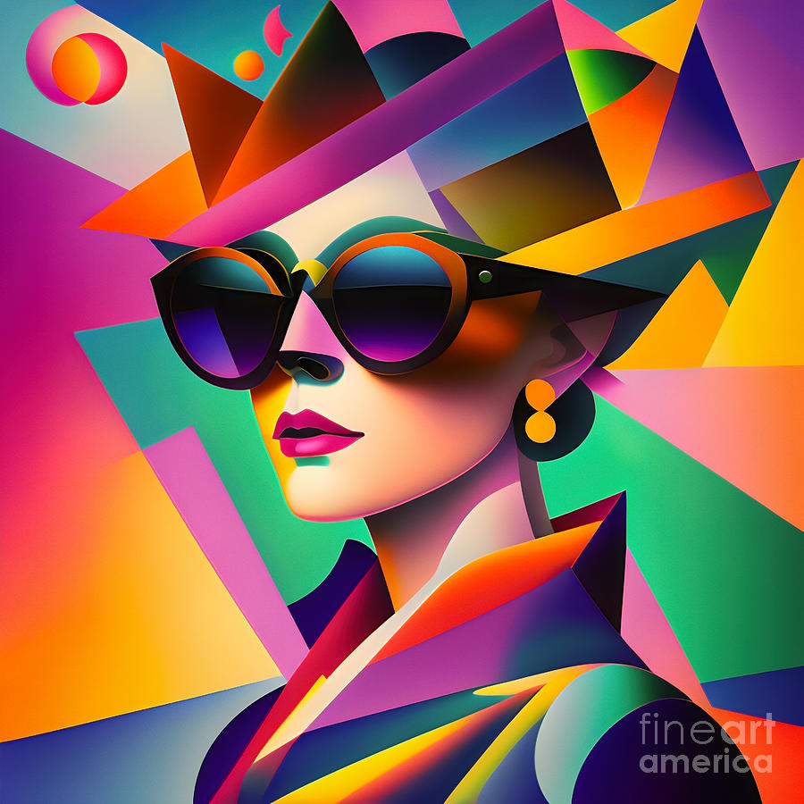 Colourful Abstract Portrait - 17 Digital Art by Philip Preston