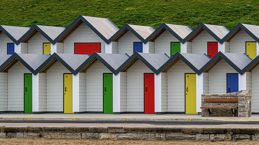 Colourful beach huts Photograph by Shirley Mitchell