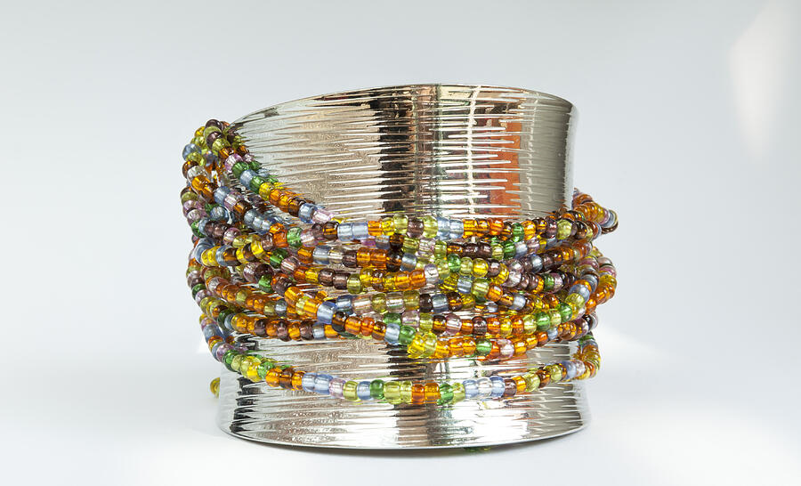 Colourful beads bracelet Photograph by Sirirak