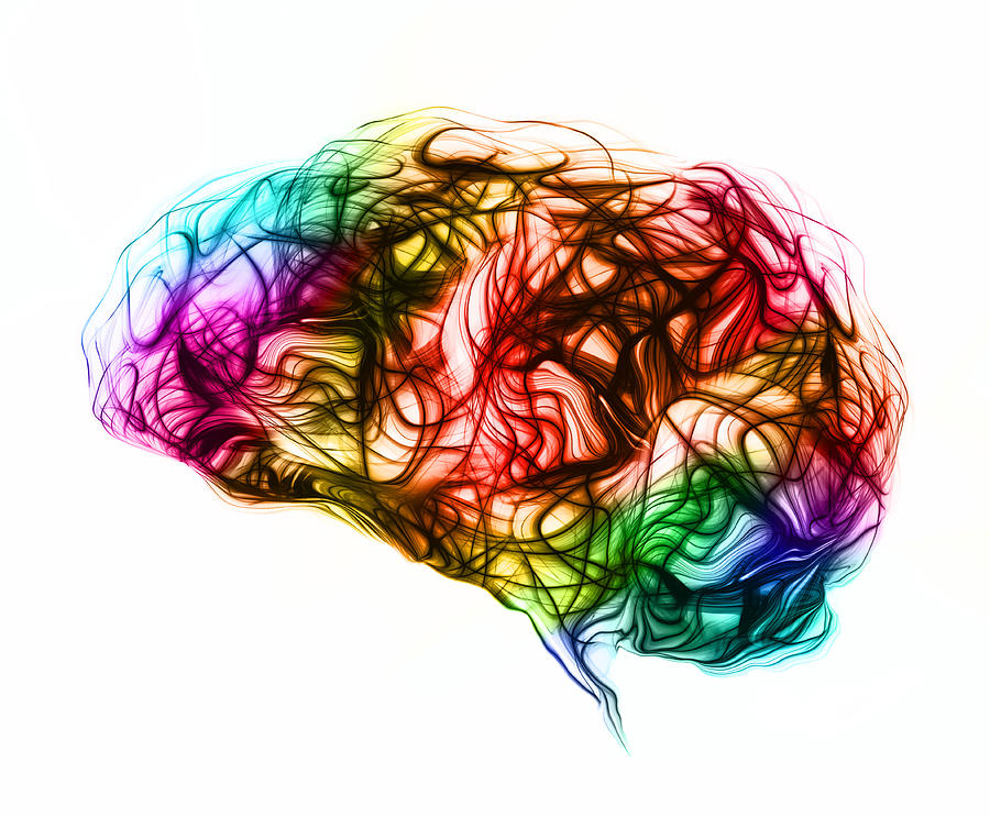Colourful brain waves Photograph by Sean Gladwell