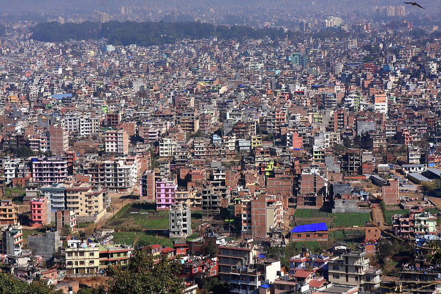 Colourful Buildings In Kathmandu Photograph