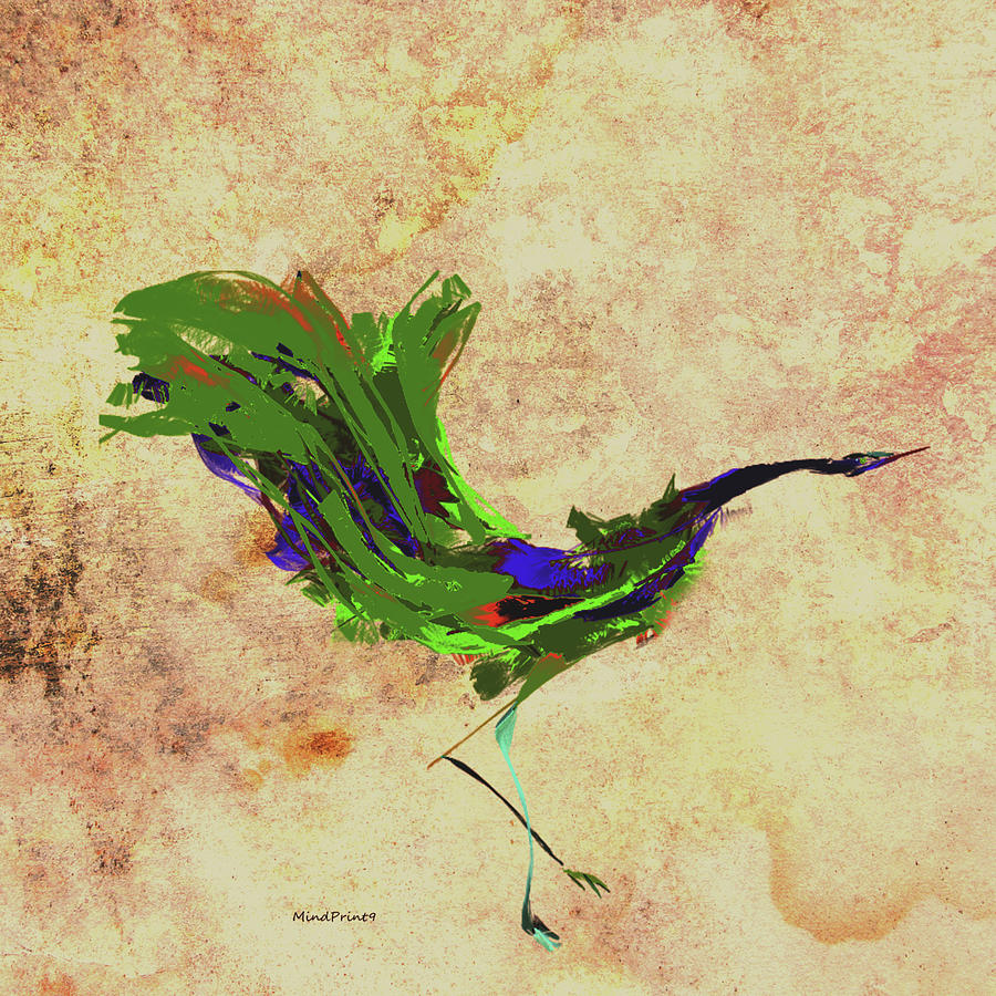 Colourful Peacock Digital Art by Asok Mukhopadhyay