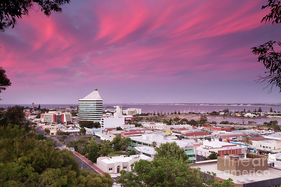 Colourful Sunset over Bunbury City Photograph by Chris De Blank - Fine ...