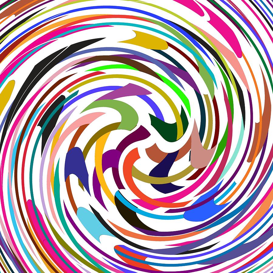 Colourful Swirling Ribbons by Wilma Barnwell Colourful Swirling Ribbons by Wilma Barnwell