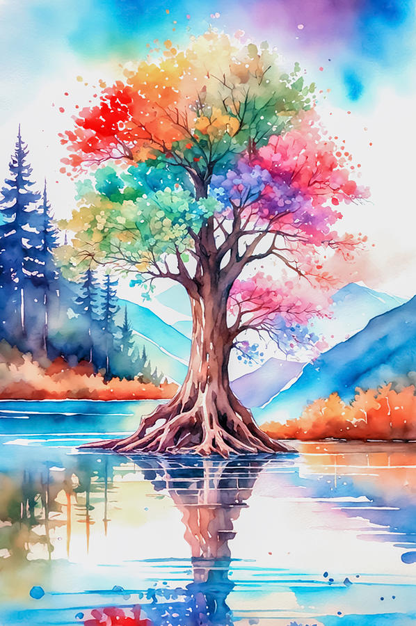 Colourful Tree Digital Art