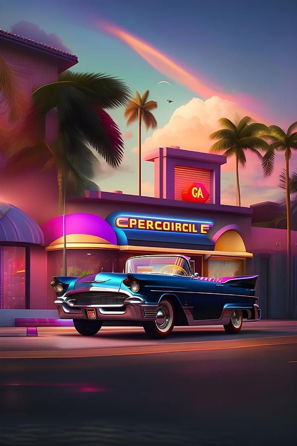 Colourful vice City Digital Art by Ranlexo Designis - Fine Art America