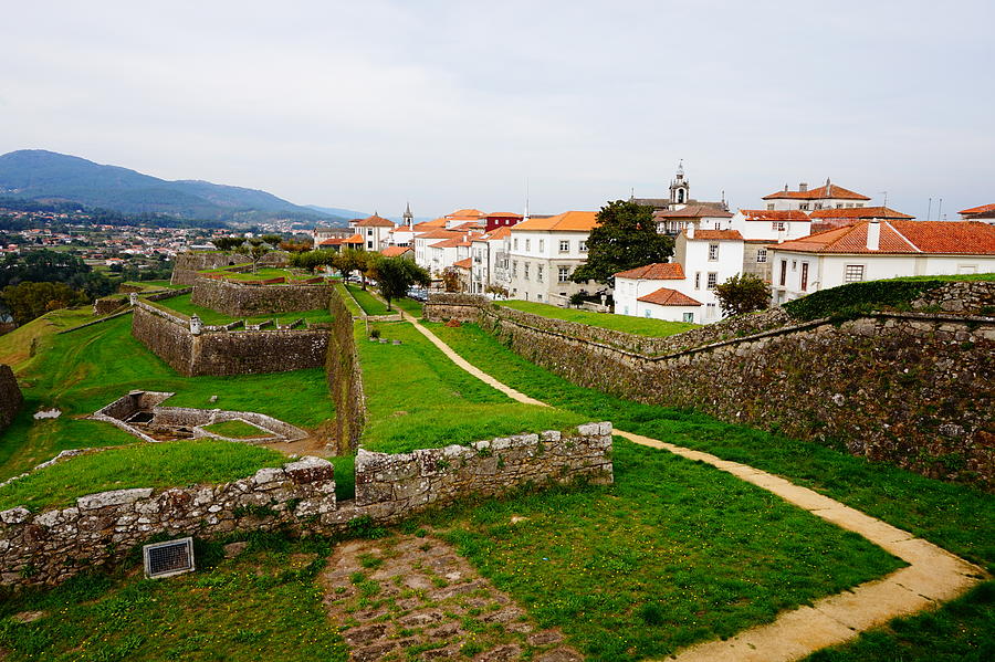 Colourful view Fortress and Old Town, Valença, Portugal Photograph by Sebastiaan Kroes