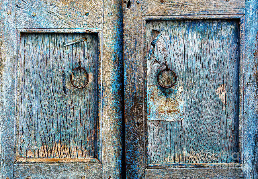 Colourful Weathered indian House Doors Photograph by Tim Gainey