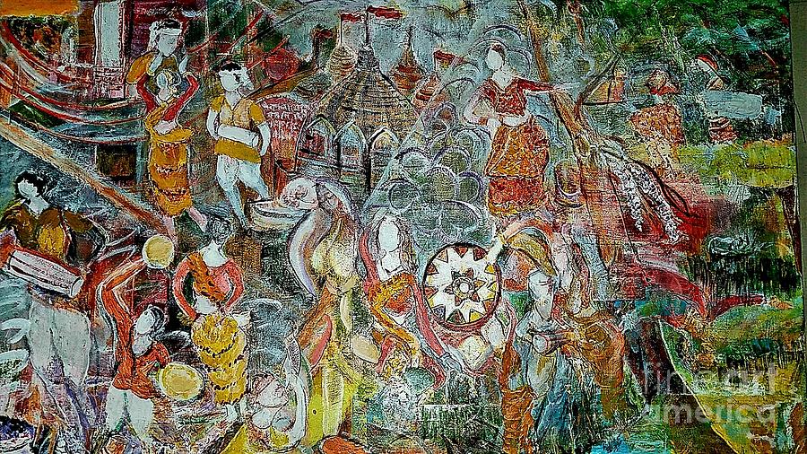Colours of northeast India Painting by Subrata Bose