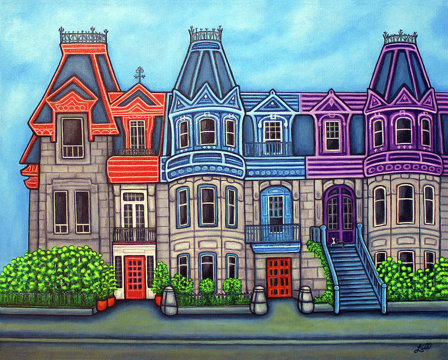 Colours of Plateau-Mont-Royal Painting by Lisa Lorenz