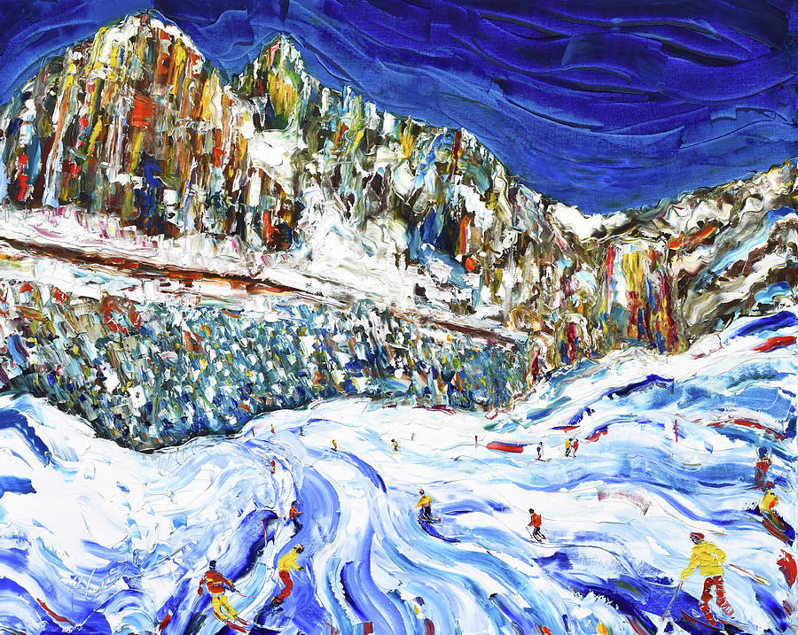 Colours of the Dolomites Painting by Pete Caswell