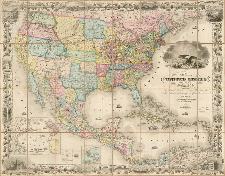 Colton s Map of the United States of America The British Provinces ...