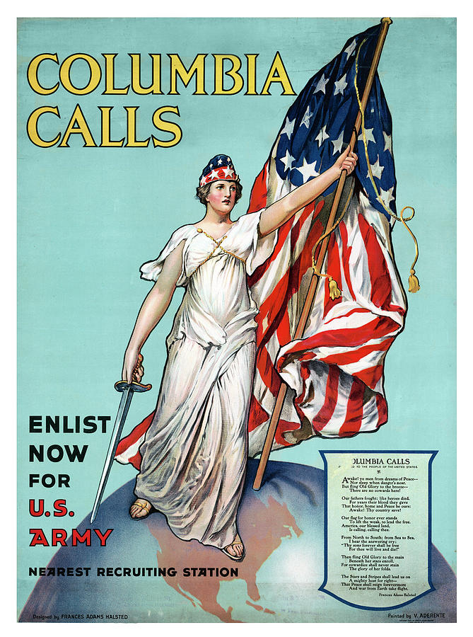 Columbia Calls Poster by Carlos Diaz Columbia Calls Poster by Carlos Diaz