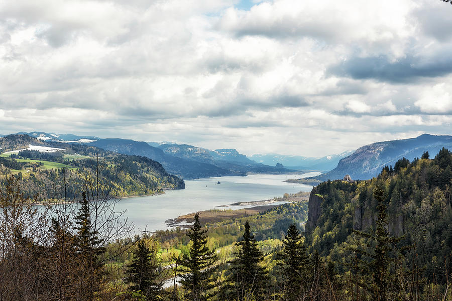 Columbia Gorge from Portland Womens Forum State Scenic Viewpoint Photograph by Belinda Greb