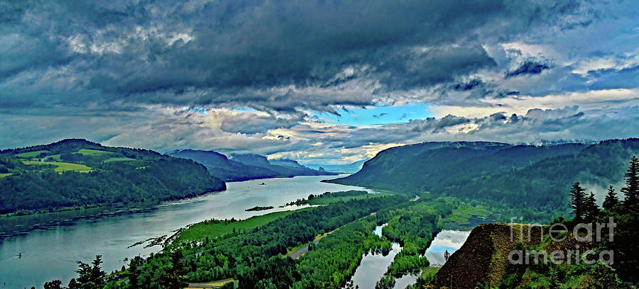 Portland Photograph - Columbia River From Vista Heights by Jon Burch Photography