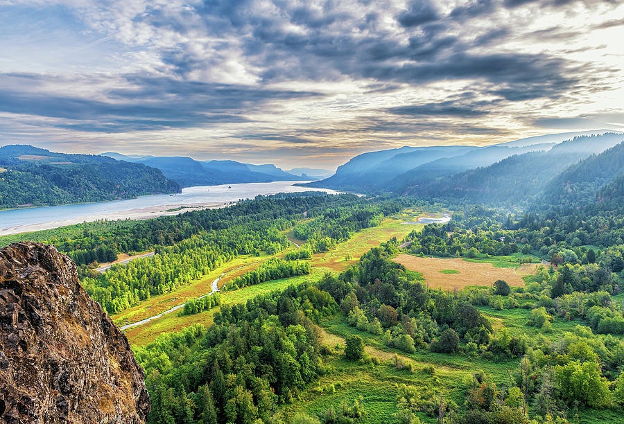 Columbia River Gorge Sunrise Photograph by Rudy Wilms
