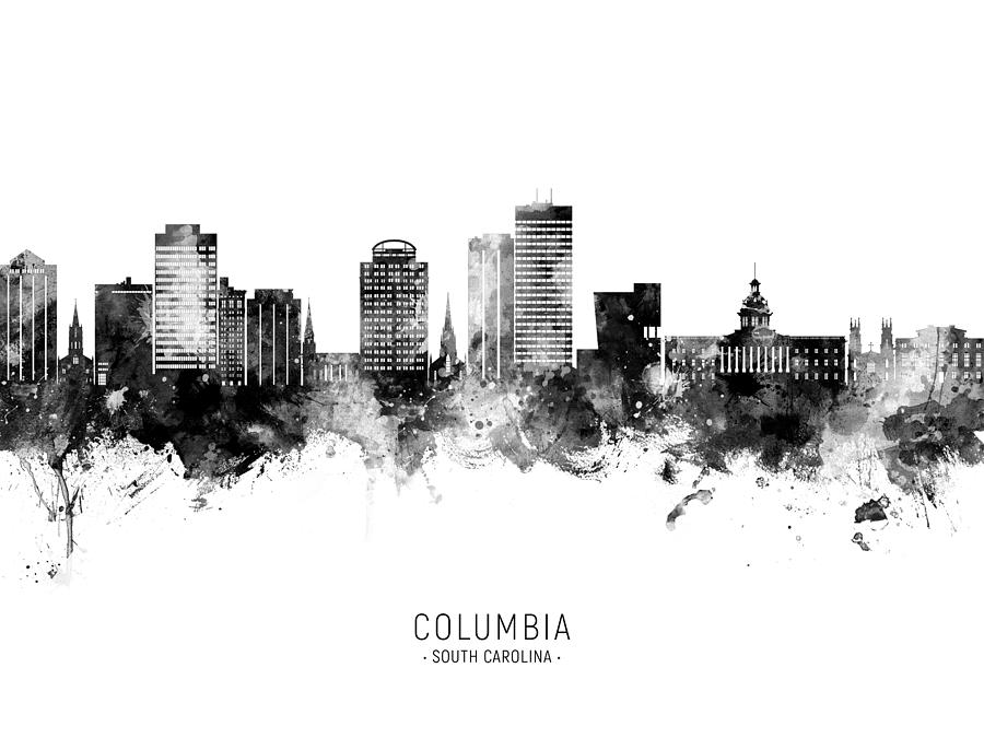 Columbia South Carolina Skyline #35 Digital Art by Michael Tompsett